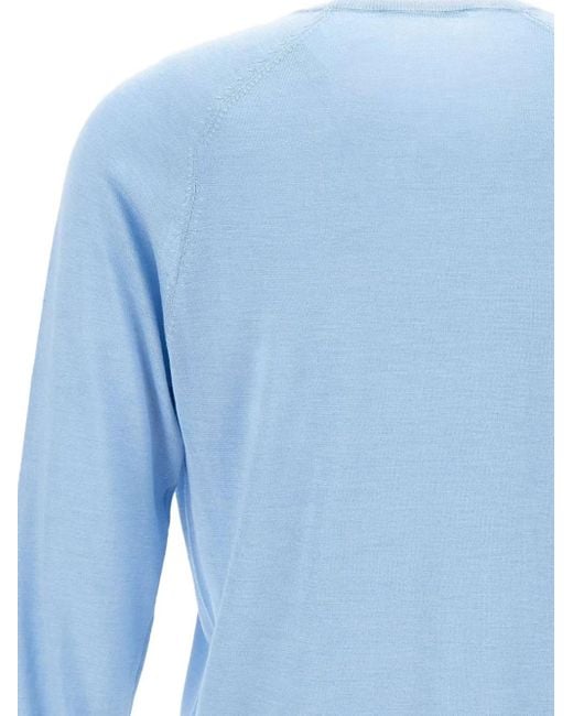 Kangra Blue Crew-Neck Sweater for men
