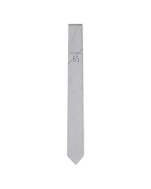 Thom Browne White Browne 65 Jacquard Tie for men