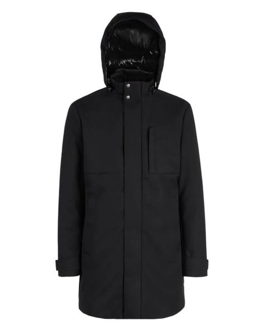 Geox Black Hooded Panelled Jacket for men