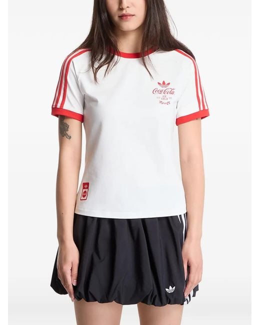 Adidas White X Coca-Cola 3-Stripes T-Shirt