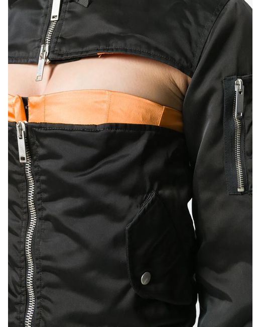 Unravel Project Black Front Chest Hole Jacket