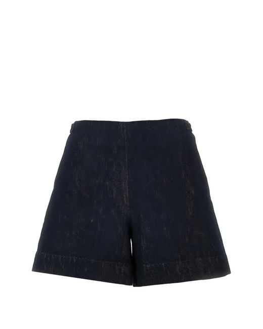Emporio Armani Blue Turn-Up Hem Shorts