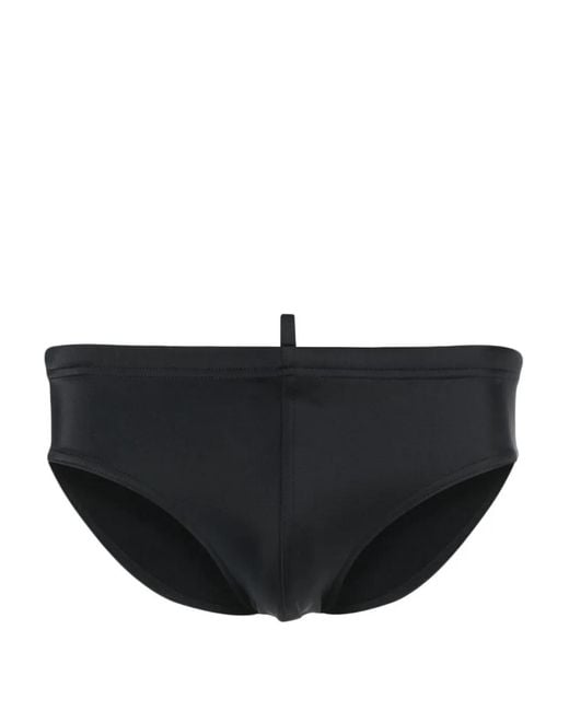 DSquared² Black Logo-Print Swim Trunks for men