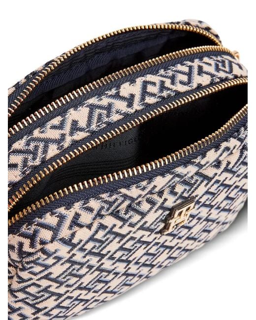 Tommy Hilfiger Gray Monogram Cross Body Bag