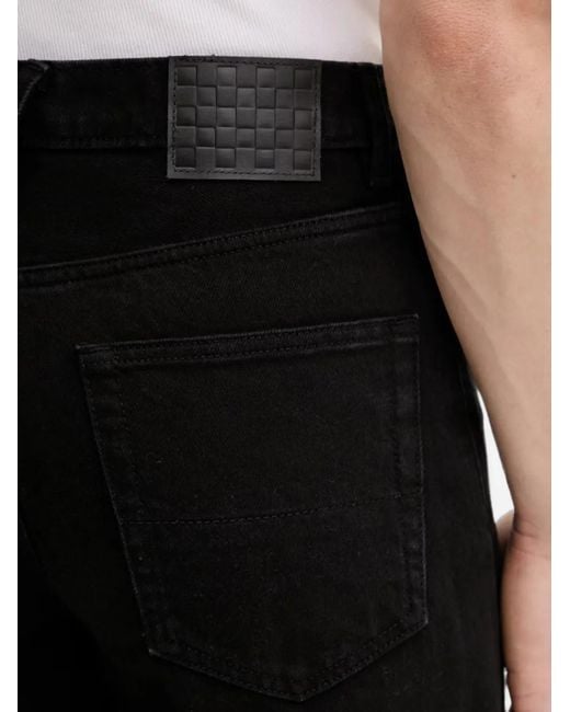 Vans Black Logo-Patch Straight-Leg Jeans for men