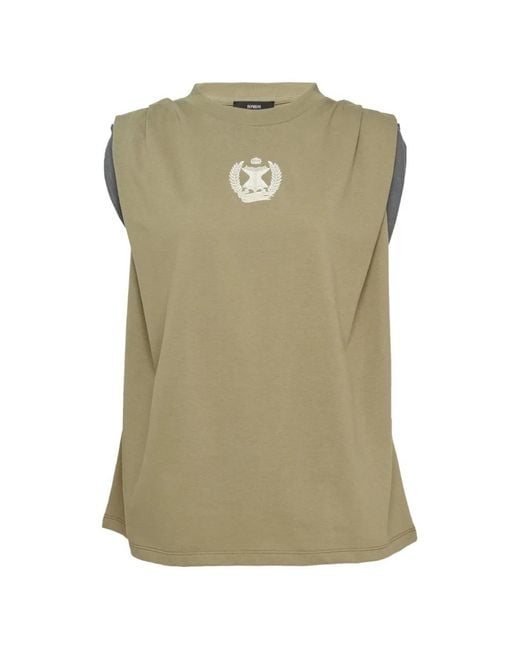 BONBOM Green Tucked Emblem T-Shirt