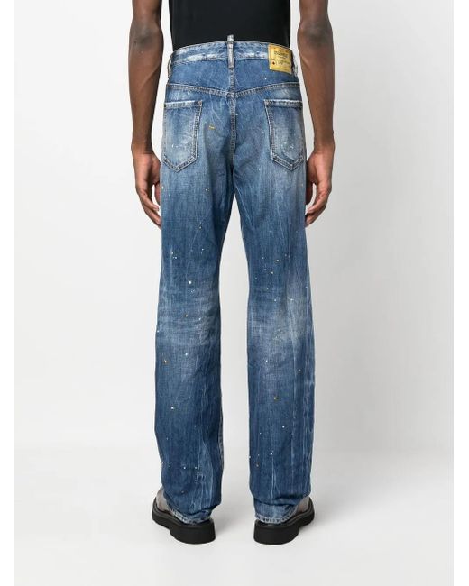 DSquared² Distressed-Effect Patchwork Jeans in het Blue voor heren