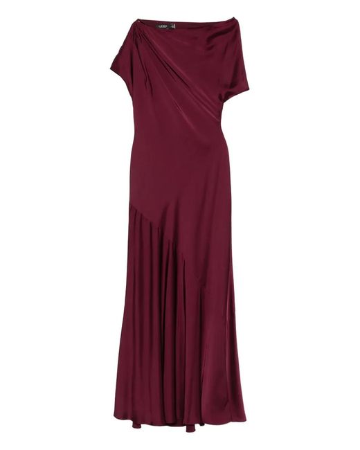 Ralph Lauren Purple Draped Maxi Dress