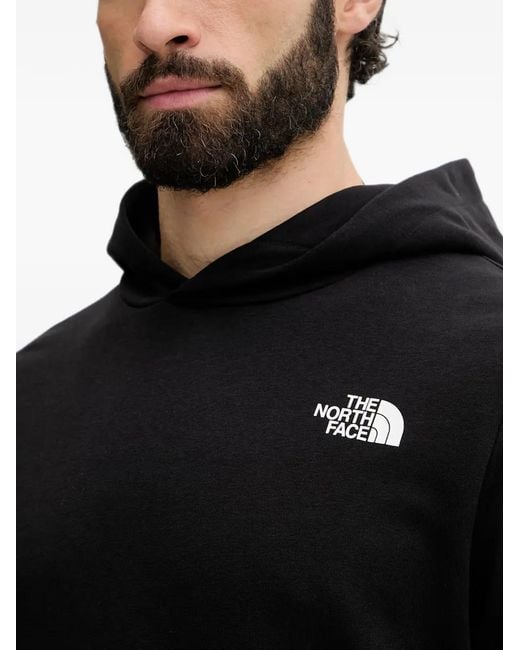 The North Face Black Logo-Print Pouch-Pocket Hoodie for men