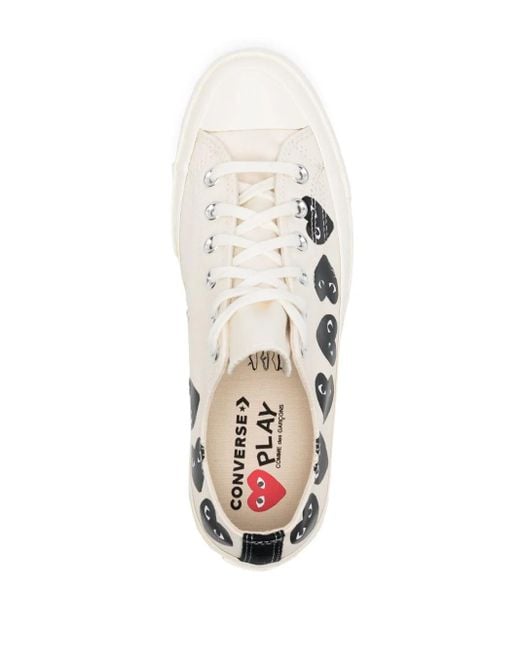 COMME DES GARÇONS PLAY White Multi Heart Chuck Taylor All Star '70 Low Sneakers