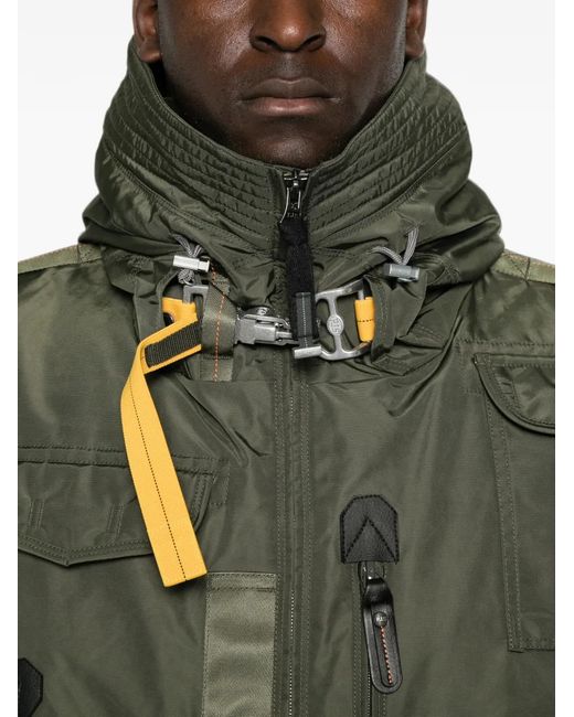 Parajumpers Green Hooded Multi-Pocket Jacket for men