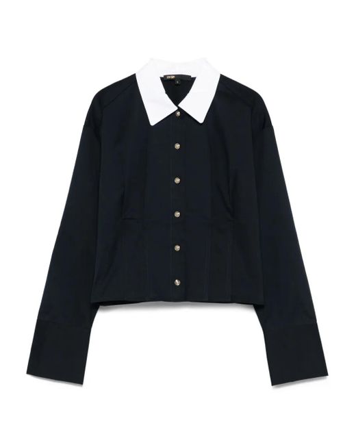Maje Blue Button-fastening Collared Shirt
