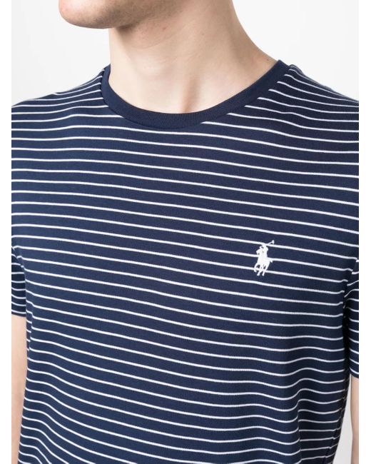 Polo Ralph Lauren Blue Striped Cotton T-Shirt for men