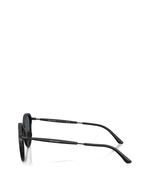 Giorgio Armani Black Round-Frame Sunglasses for men