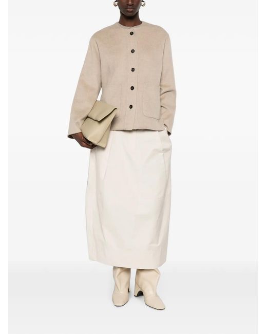 Bompard Natural Collarless Double-Sided Jacket