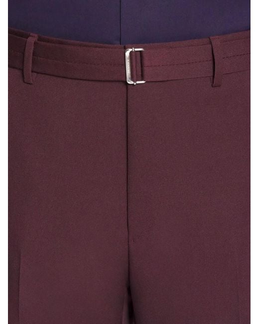 Lanvin Purple Belted Tailored Trousers for men