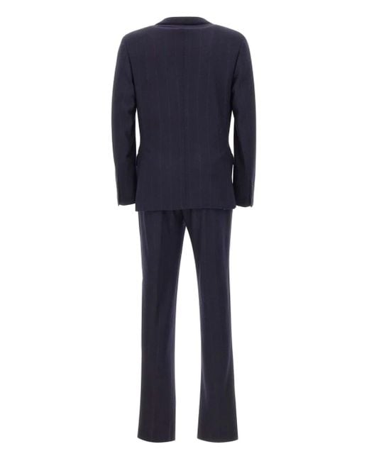 Eleventy Blue Pinstripe Suit for men