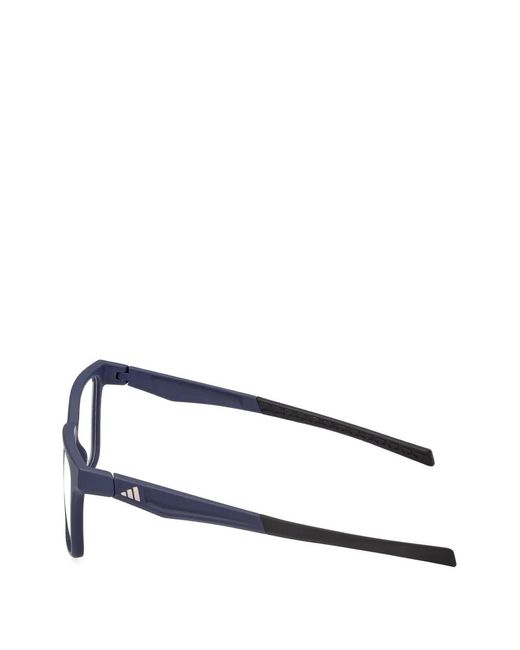 Adidas Black Rectangle-Frame Glasses for men