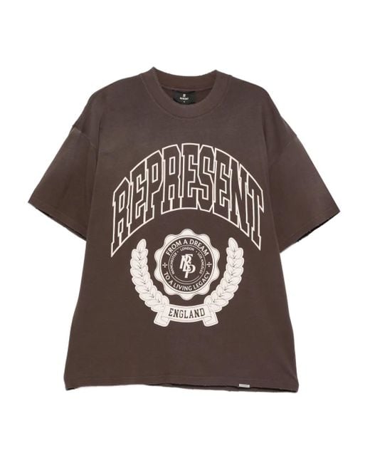 Represent Brown Legacy Crest T-Shirt for men