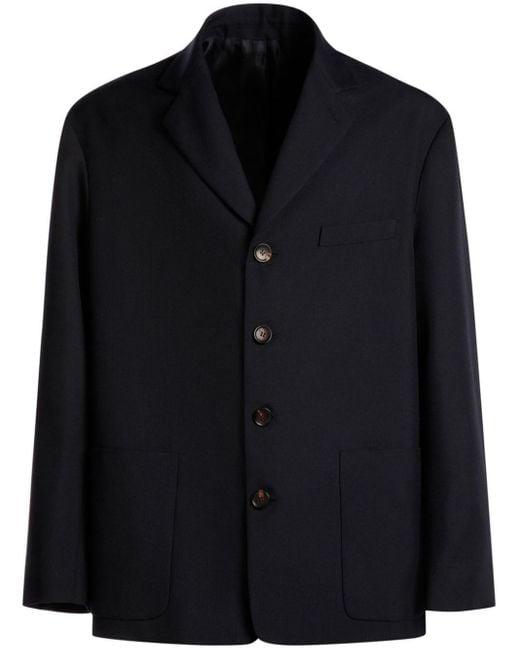 Bally Black Notched-collar Single-breasted Blazer for men