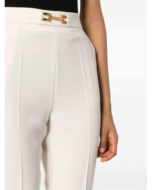 Pantaloni crop sartoriali di Elisabetta Franchi in White