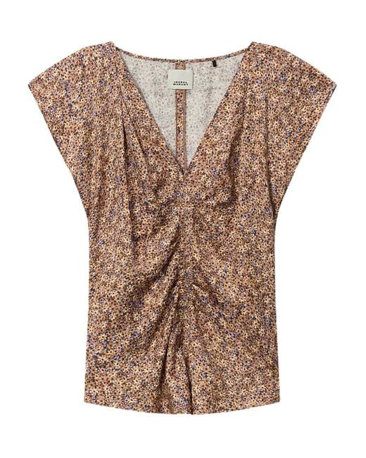 Isabel Marant Brown Lonea Top