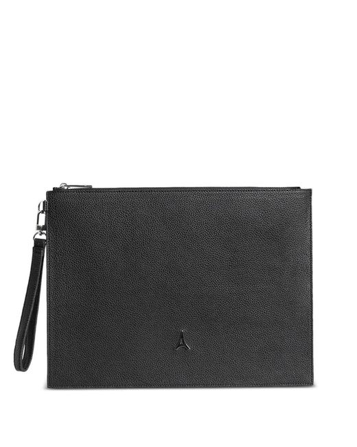 Manière De Voir Black Leather Eiffel Laptop Case