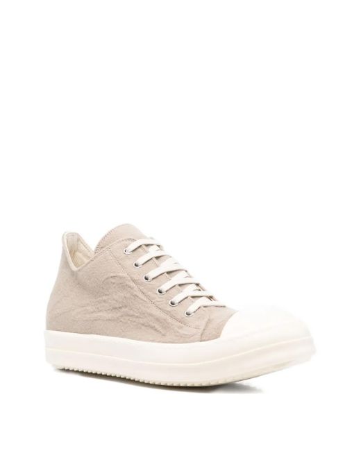 Rick Owens Natural Lace-Up Sneakers for men