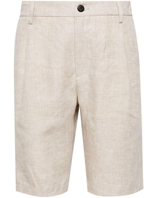 Eleventy Natural Linen Bermuda Shorts for men