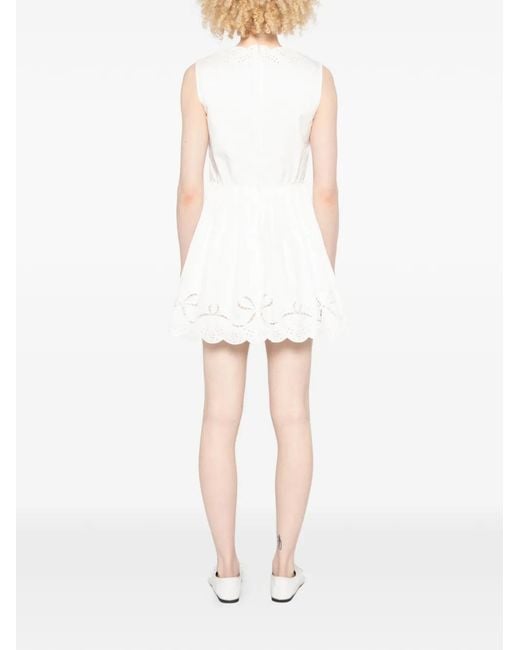 Self-Portrait White Mini Dress