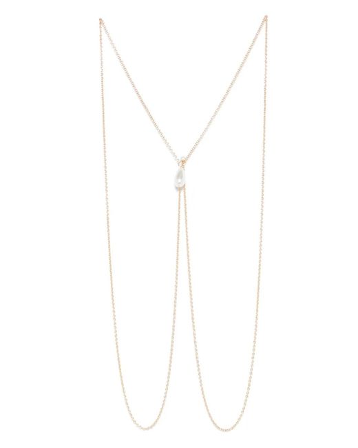 Beatriz Palacios White Pearl Body Chain