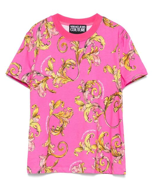 Versace Jeans Couture バロッコプリント Tシャツ Pink