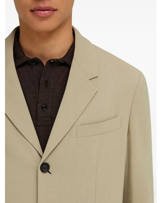 Blazer Con Botones Ferragamo de hombre de color Natural