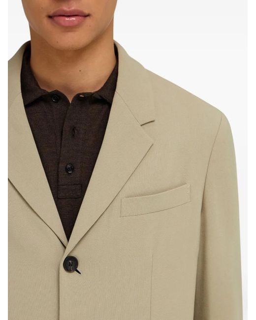 Ferragamo Natural Four-Button Single-Breasted Blazer for men