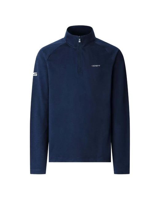 Hackett Blue Quarter-Zip Sweatshirt for men