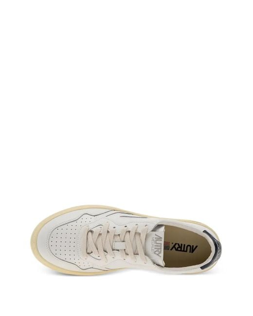 Autry White Medalist Low Nubuck