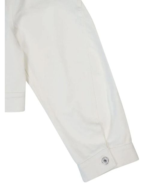 Givenchy White Jeansjacke Mit Logo-Patch