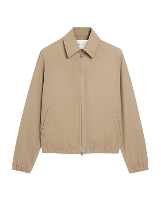 AMI Natural Zip-Up Jacket for men