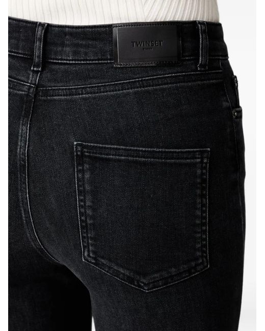 Twinset Black High-Waisted Skinny Jeans