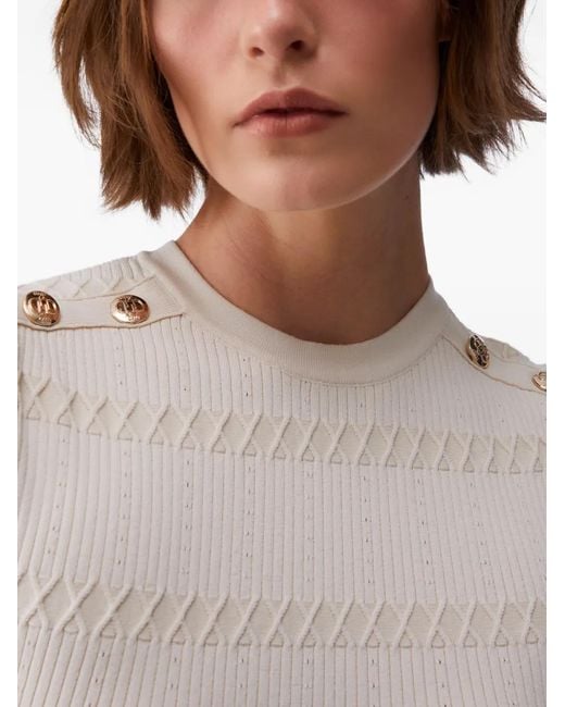 Liu Jo White Short Knit Dress