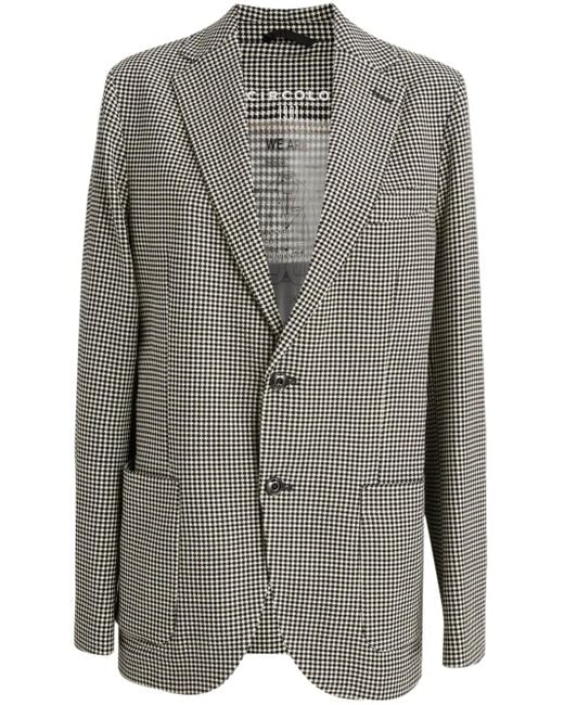 Circolo 1901 Gray Check-Pattern Blazer
