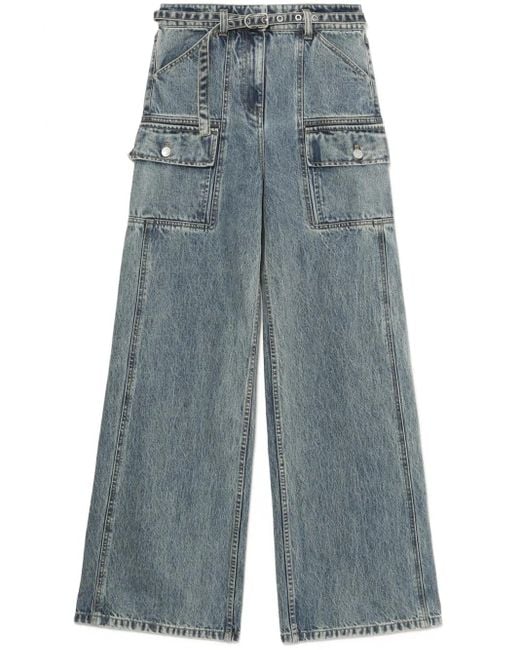 3.1 Phillip Lim ベルテッド ワイドジーンズ Blue
