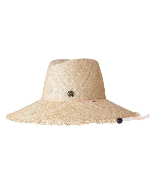 Maison Michel Natural Kate Raffia Fedora Hat