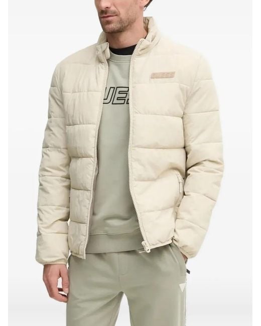 Giacca Con Placca Logo di Guess in Natural da Uomo