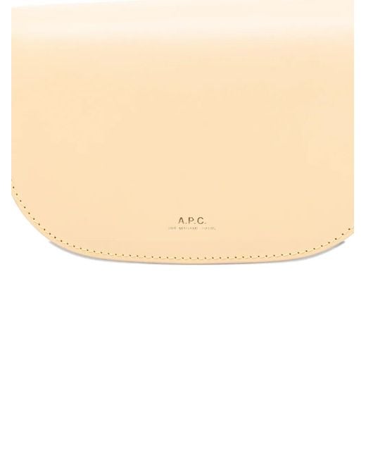 A.P.C. White Logo-Print Shoulder Bag