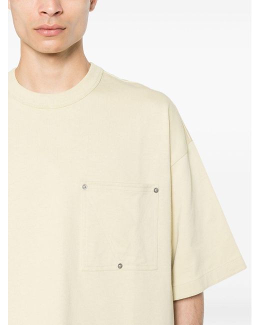 Short-sleeve cotton T-shirt Bottega Veneta pour homme en coloris Natural