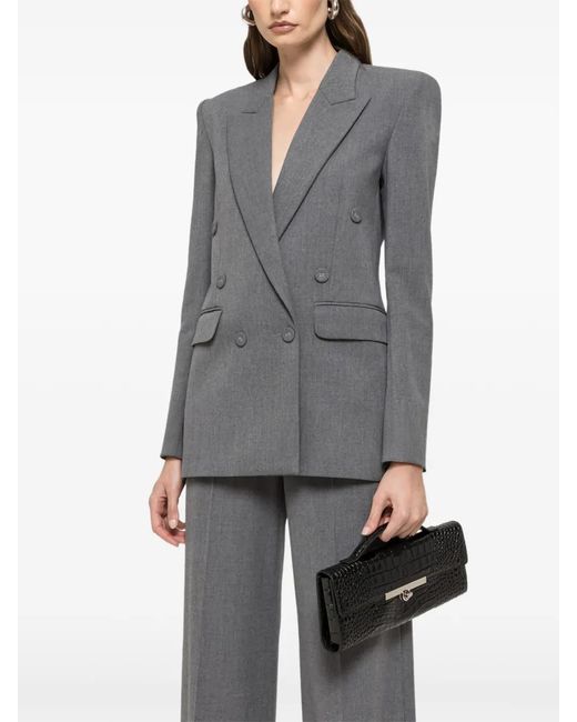 Nissa Gray Pantalon Palazzo À Taille Haute