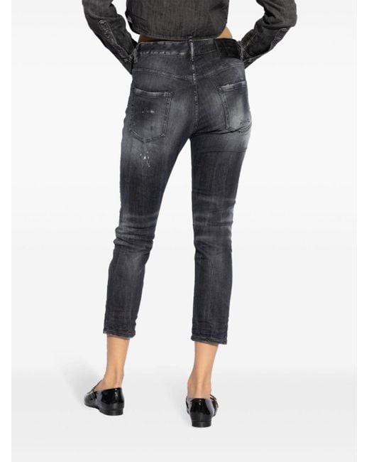 DSquared² Katoenen Jeans Met Logopatch in het Gray