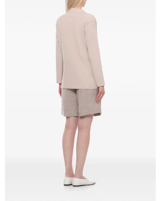 D.exterior Natural Double-Breasted Crystal-Embellished Jacket