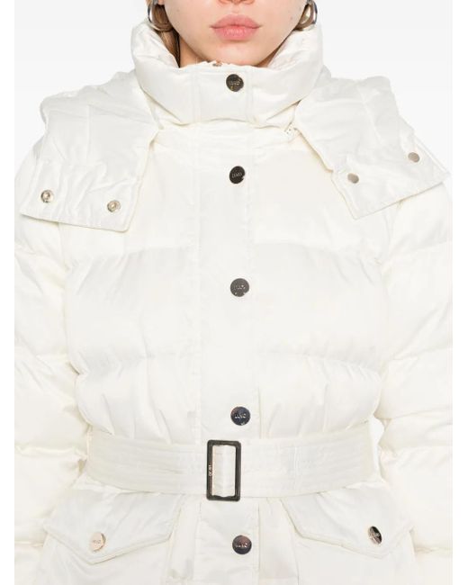 Liu Jo White Belted Parka